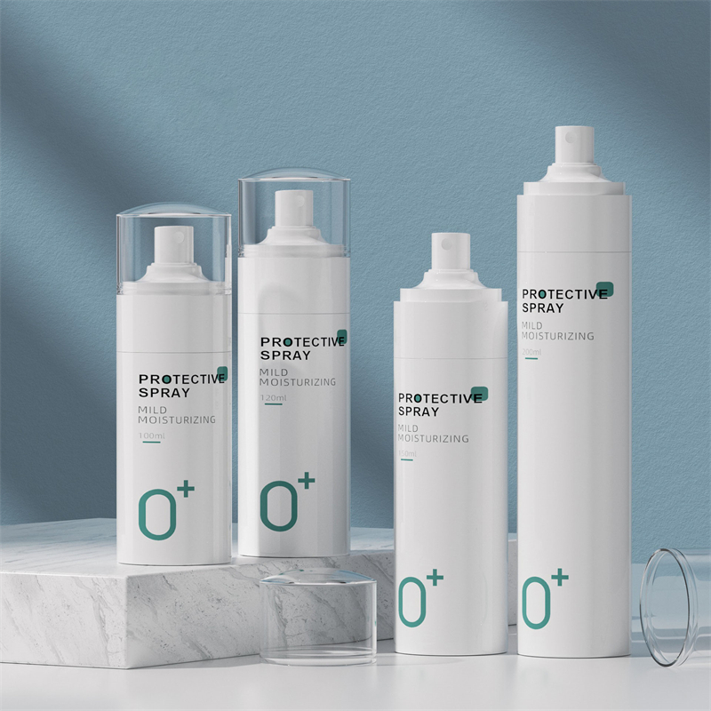 Hidratación antioxidante facial de niebla fina 100ml 120ml 150ml 200 ml de cilindro blanco mascota botella de spray de niebla de plástico grande