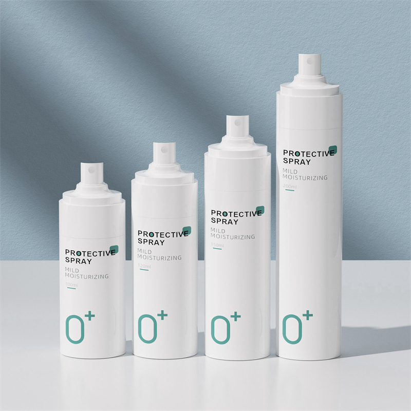 Hidratación antioxidante facial de niebla fina 100ml 120ml 150ml 200 ml de cilindro blanco mascota botella de spray de niebla de plástico grande